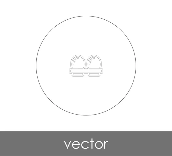 Diseño Ilustración Vectorial Huevo Icono — Vector de stock