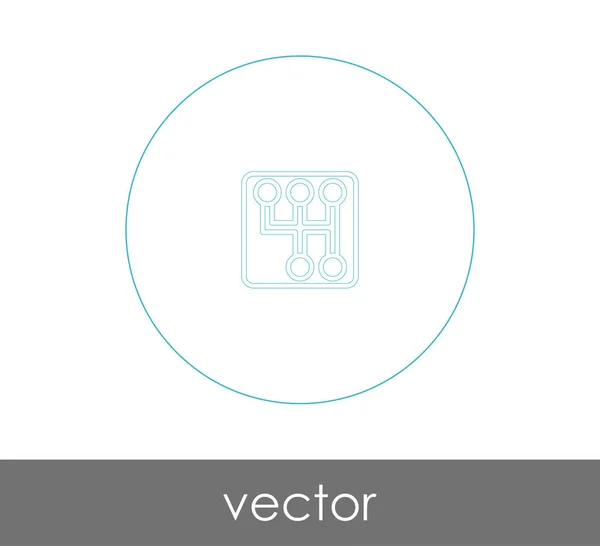 Gearbox Web Icon Vector Illustration — Stock Vector