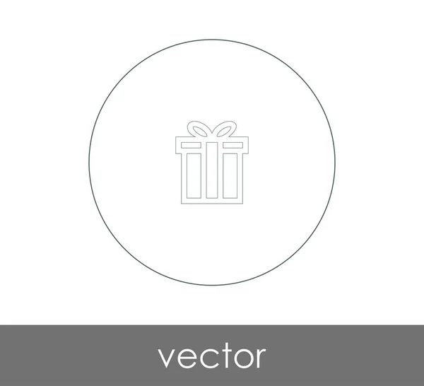 Regalo Icono Vector Ilustración — Vector de stock