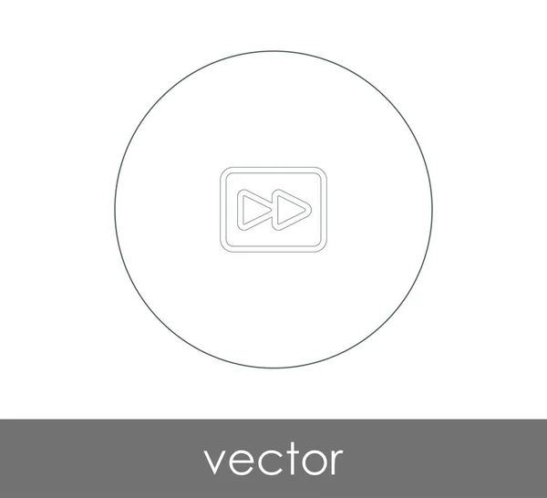 Gyors Előre Ikon Web Design Alkalmazások Vektor Illusztráció — Stock Vector