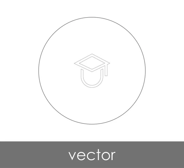 Graduation Cap Icon Vector Illustration — Stock Vector