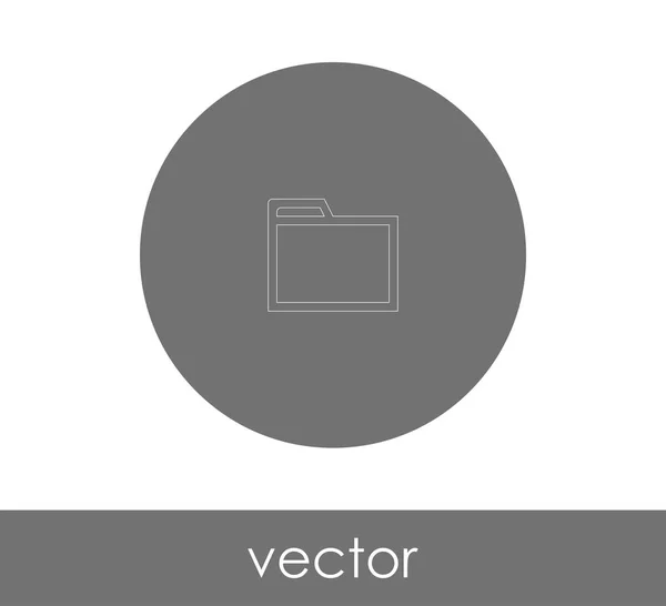 Иконка Папки Логотип Векторная Иллюстрация — стоковый вектор