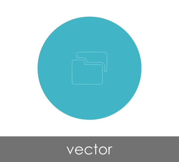 Иконка Папки Веб Дизайна Векторная Иллюстрация — стоковый вектор