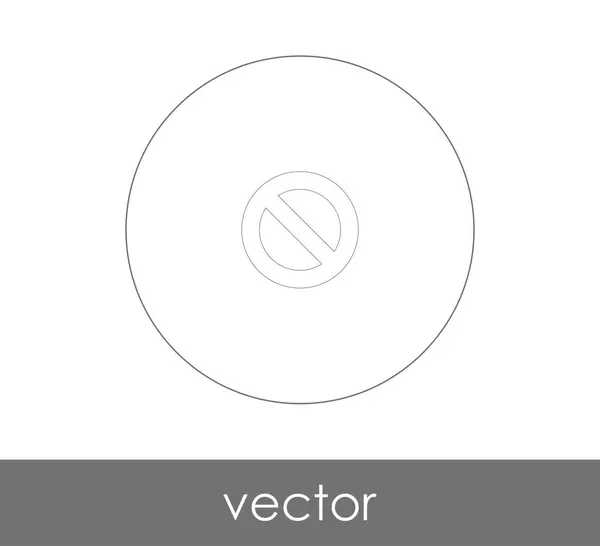 Icono Signo Prohibido Para Diseño Web Aplicaciones Ilustración Vectorial — Vector de stock