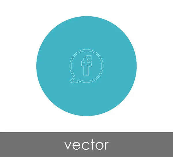 Facebook logo ikonra — Stock Vector