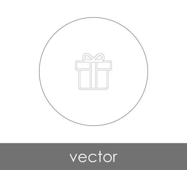 Vector Illustration Design Gift Icon — Stock Vector