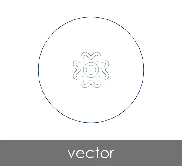 Icono Flor Para Diseño Web Aplicaciones — Vector de stock