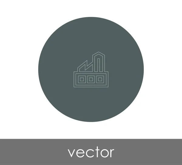 Ilustración Vectorial Del Icono Fábrica Para Diseño Web Aplicaciones — Vector de stock