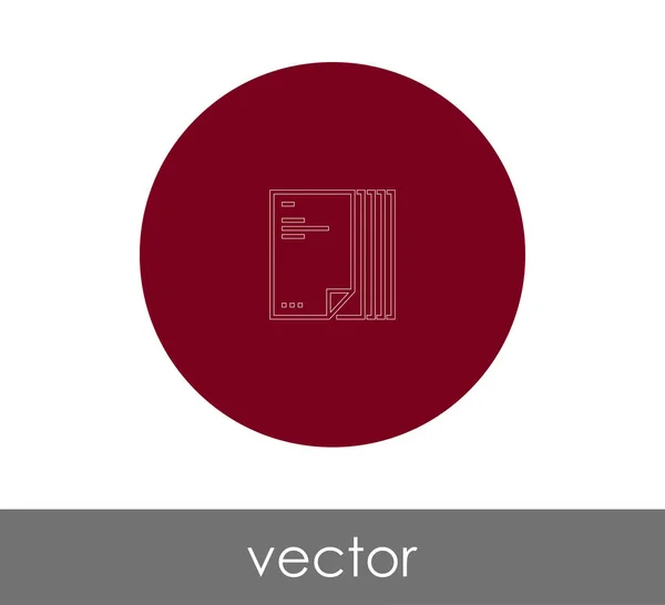 Icono Documento Para Diseño Web Aplicaciones Ilustración Vectorial — Vector de stock