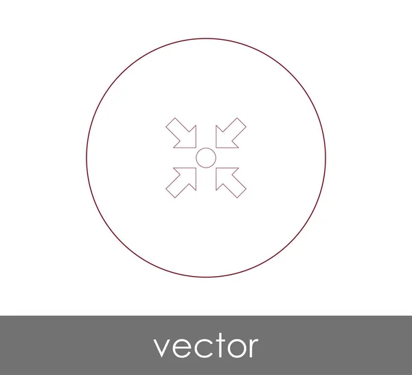 Ícone de seta ajuste — Vetor de Stock