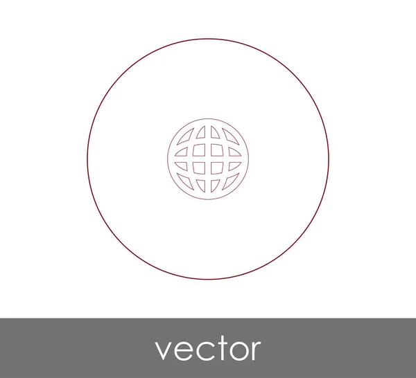 Иконка Глобуса Векторная Иллюстрация — стоковый вектор