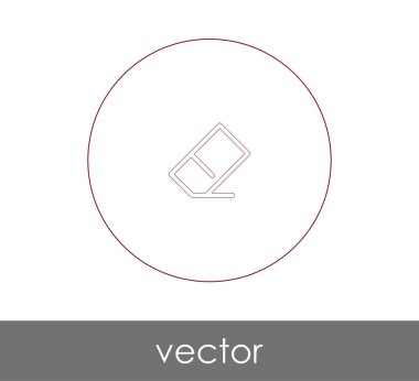 silgi simgesi vektör illüstrasyonu 