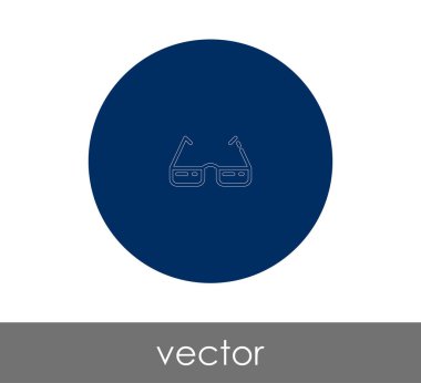 gözlük simgesi vektör illüstrasyonu