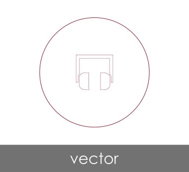 vektör çizim tasarım kulaklıklar simgesinin