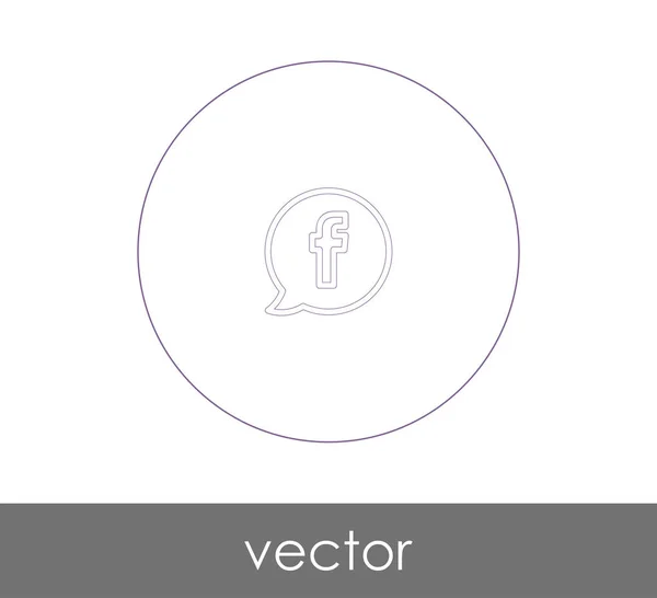 Vektoros Illusztráció Tervez Ból Facebook Logo Ikonra — Stock Vector