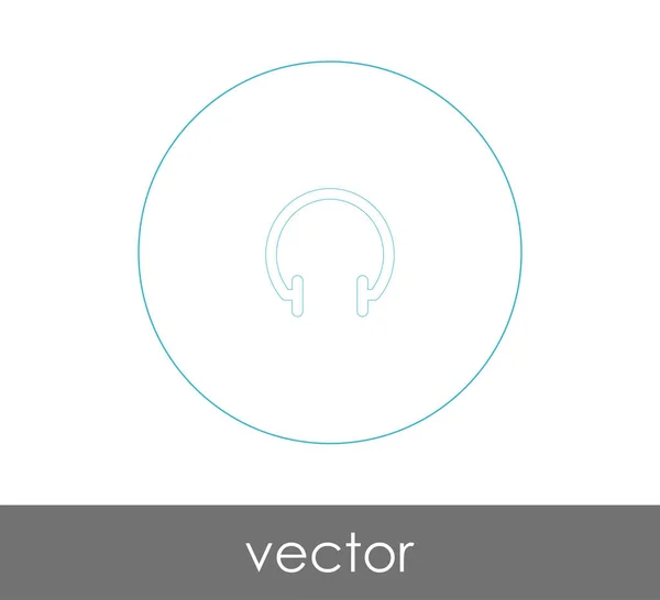 Headset Symbol Für Call Center Audio Kopfhörer Symbol Vektorillustration — Stockvektor