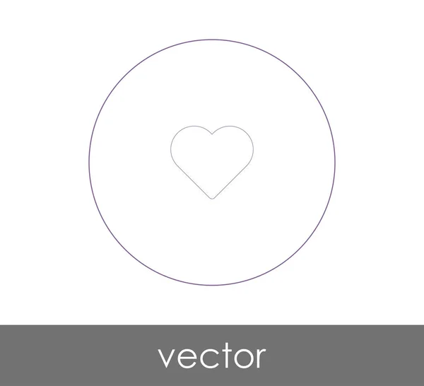 Hart Web Pictogram Voor Webdesign Applicaties — Stockvector