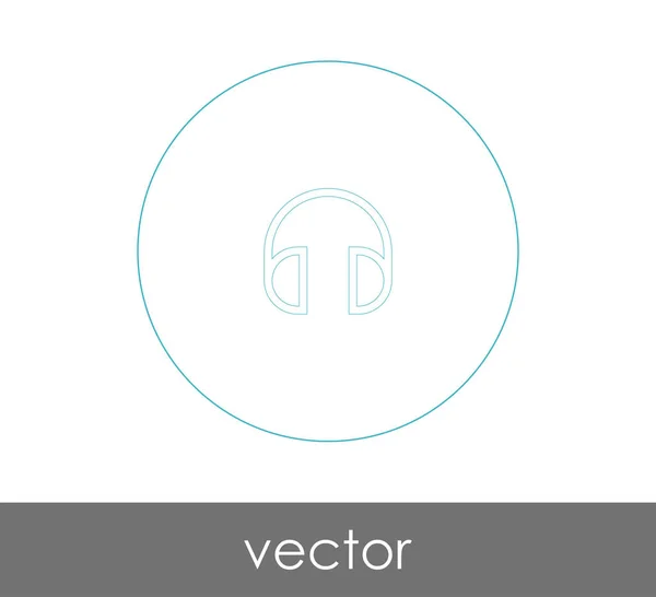 Headset Symbol Für Call Center Audio Kopfhörer Symbol Vektorillustration — Stockvektor