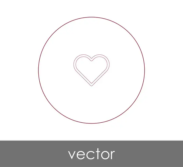 Herz Web Icon Vektorillustration — Stockvektor