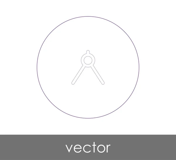 Векторна Ілюстрація Дизайну Піктограми Малювання Компаса — стоковий вектор