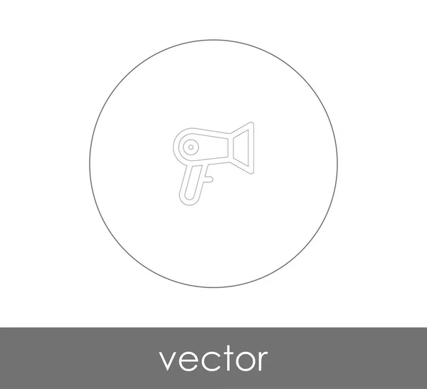 Secador de pelo icono plano — Archivo Imágenes Vectoriales