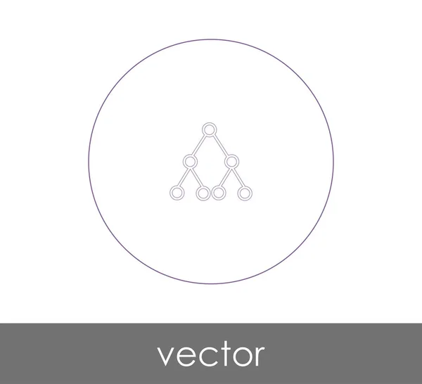 Vector Εικονογράφηση Σχεδιασμός Της Ιεραρχίας Εικονίδιο — Διανυσματικό Αρχείο