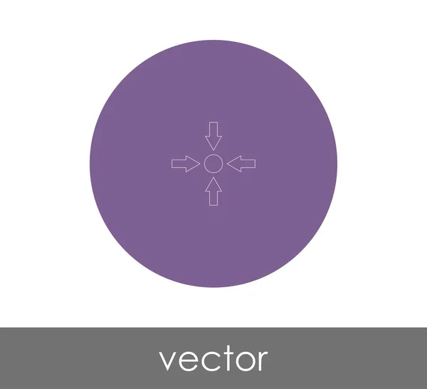 Ícone de seta ajuste — Vetor de Stock