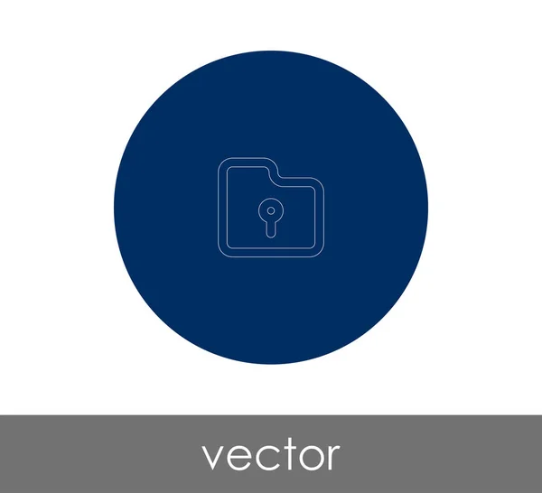 Ordner Web Symbol Vektorabbildung — Stockvektor
