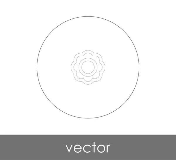 Icono Flor Para Diseño Web Aplicaciones — Vector de stock