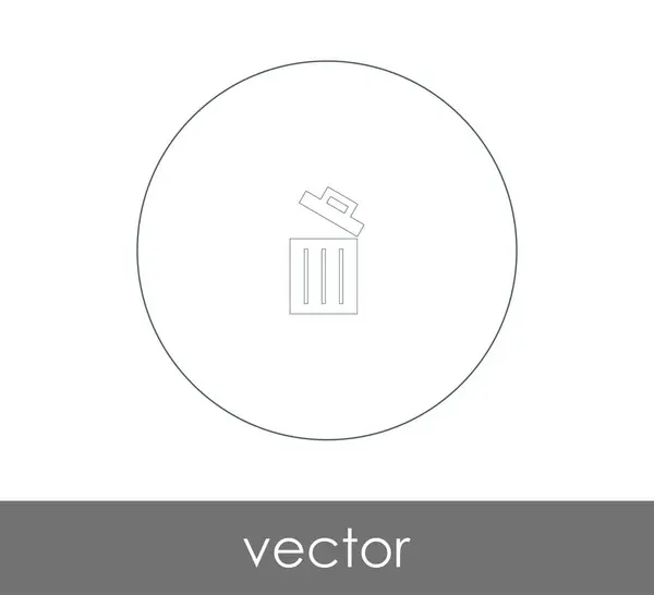 Mülleimer Symbol Vektorillustration — Stockvektor