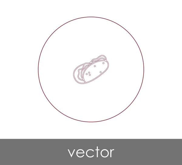 Vector Εικονογράφηση Σχεδιασμός Εικονίδιο Χοτ Ντογκ — Διανυσματικό Αρχείο
