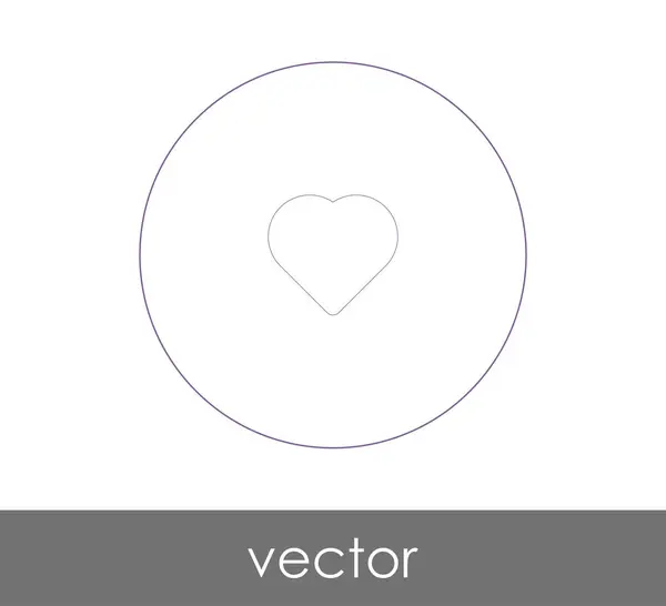 Herz Web Icon Vektorillustration — Stockvektor