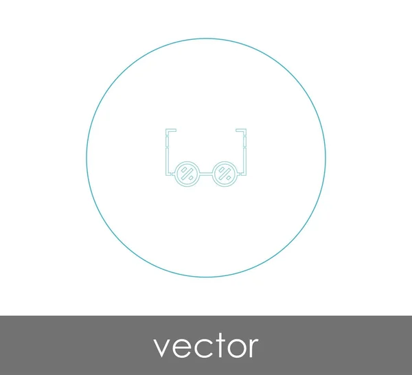 Óculos Ícone Vetor Ilustração Logotipo — Vetor de Stock