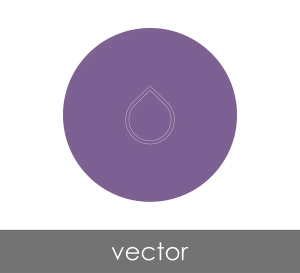 Icono Gota Vector Ilustración — Vector de stock