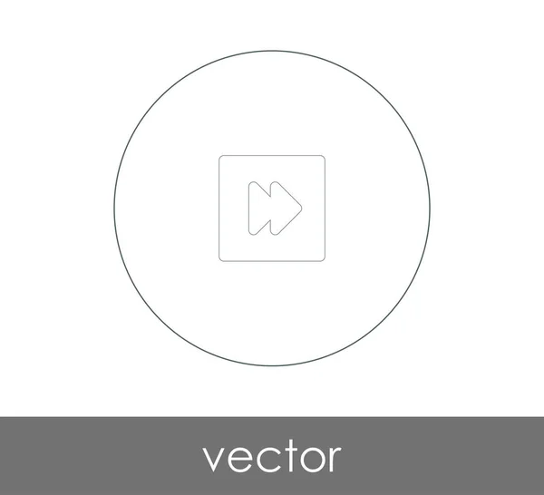 Gyors Előre Ikon Web Design Alkalmazások Vektor Illusztráció — Stock Vector