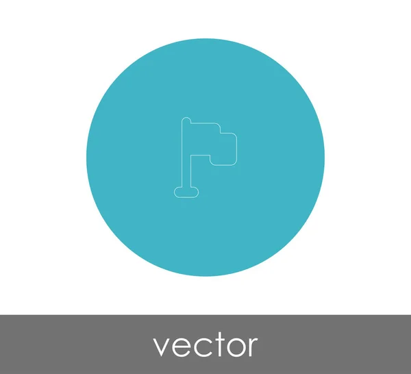 Icona Bandiera Web Design Applicazioni Illustrazione Vettoriale — Vettoriale Stock