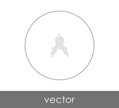 vektör çizim tasarım çizim pusula simgesini