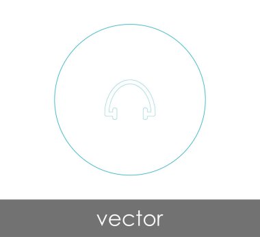 Çağrı Merkezi, ses kulaklık kutsal kişilerin resmi, vektör çizim için kulaklık simgesi