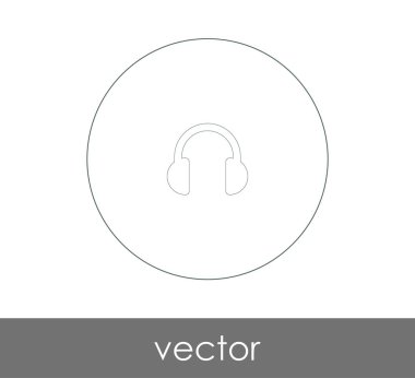 Çağrı Merkezi, ses kulaklık kutsal kişilerin resmi, vektör çizim için kulaklık simgesi