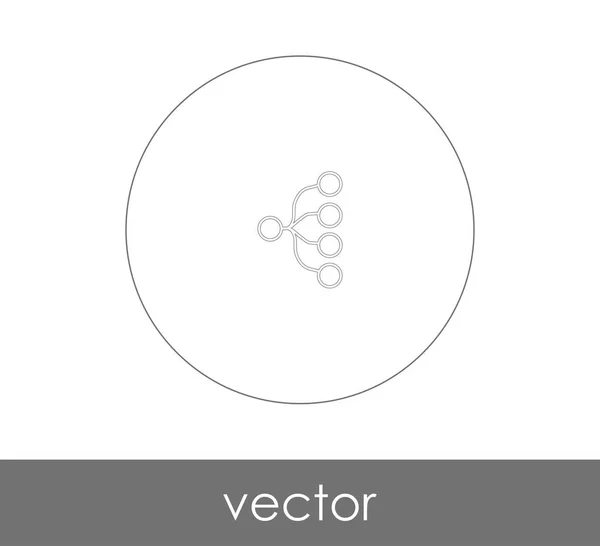 Иерархия Веб Значок Векторная Иллюстрация — стоковый вектор