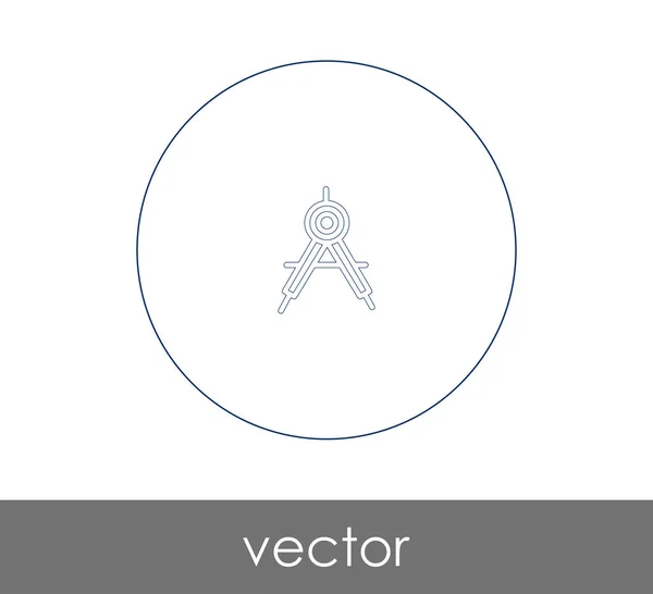 Desenho Ilustração Vetorial Ícone Bússola Desenho —  Vetores de Stock