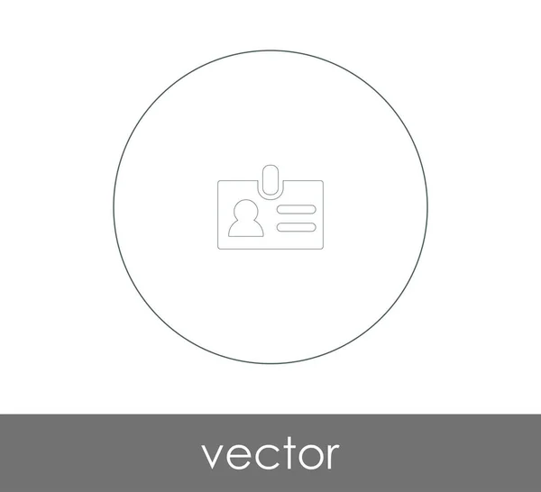 Icono de tarjeta de identificación — Vector de stock