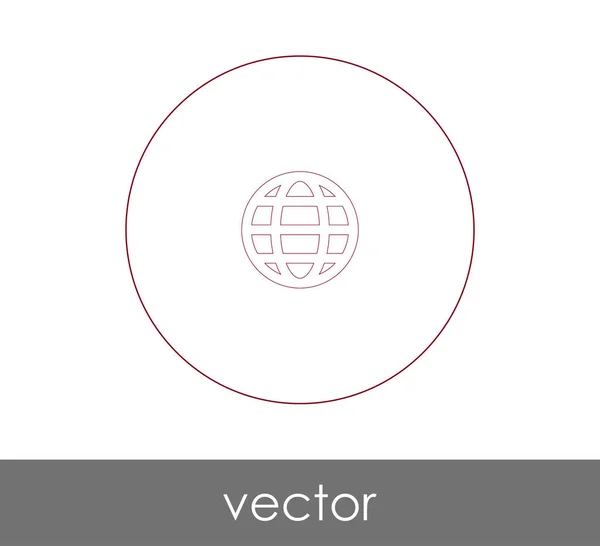 Icône Globe Pour Conception Web Les Applications — Image vectorielle