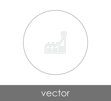 Fabrika simgesi, sınaî-vektör çizim 