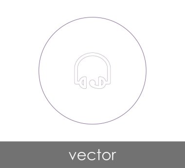 Çağrı Merkezi, ses kulaklık kutsal kişilerin resmi, vektör çizim için kulaklık simgesi