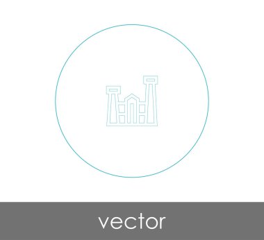 web tasarım ve uygulamalar için fabrika simge vektör çizim