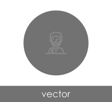 Doktor simgesi, logo, vektör çizim 