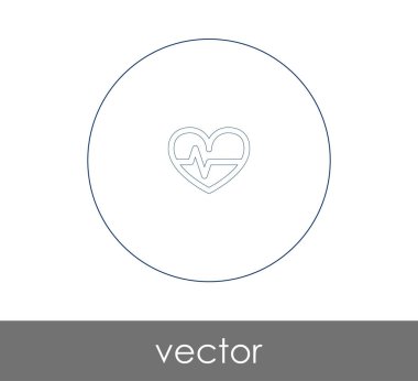 kalp ağı simgesi, vektör illüstrasyonu