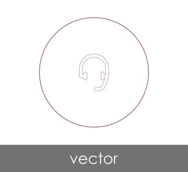 vektör çizim tasarım kulaklıklar simgesinin