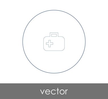 vektör çizim tasarım ilk yardım kiti simgesinin